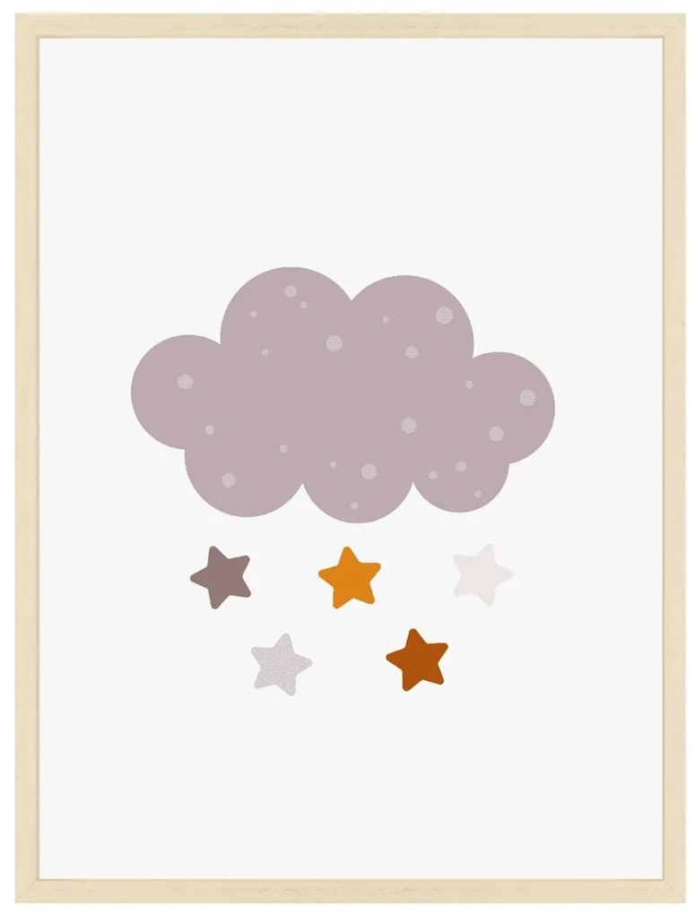 Newborn Sky - oblak s hviezdičkami - obraz do detskej izby Bez rámu  | Dolope