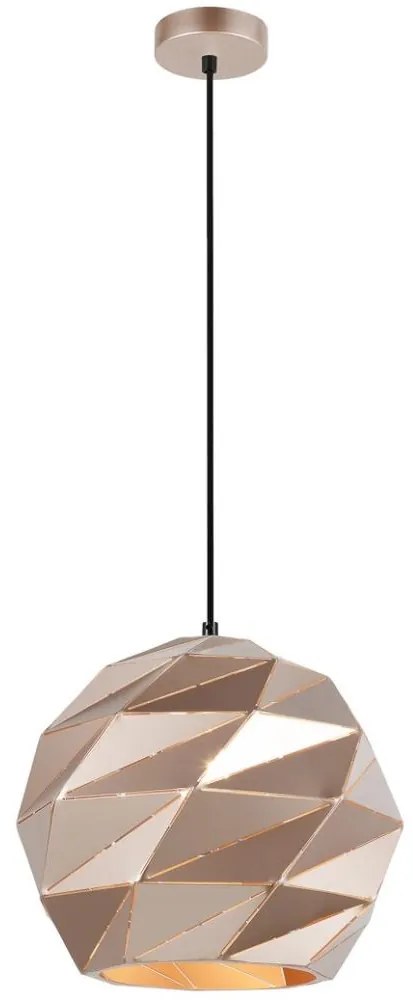 Italux ITALUX PND-2424-1L-GD -Luster na lanku PALERMO 1xE27/40W/230V pr. 32 cm rose gold IT0589