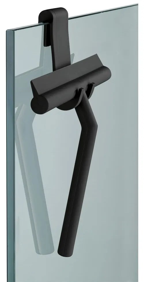 Čierna silikónová kúpeľňová stierka Wenko Squeegee Mola