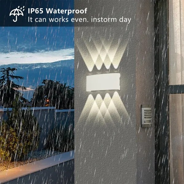 Brilagi - LED vonkajšie nástenné svietidlo FLAREBOX LED/8W/230V biela IP65