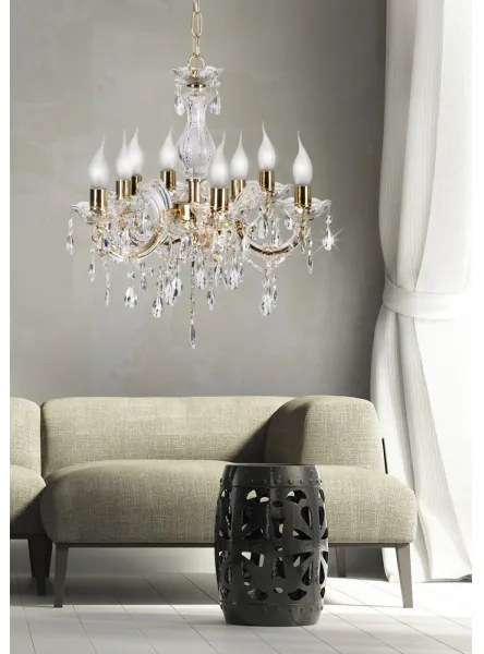 Luster na reťazi MARIA TERESA 8xE14/40W/230V