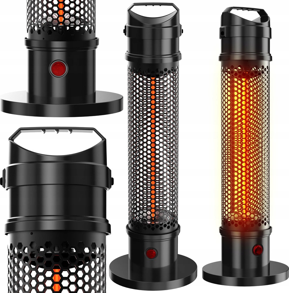 Elektrický Infračervený Ohrievač Žiarič Teplá Vykurovacia Lampa 1200 W