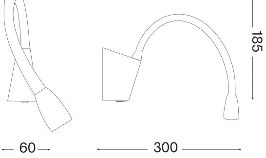 Ideal Lux - LED Flexibilná lampička GOOSE LED/3W/230V CRI 90 biela