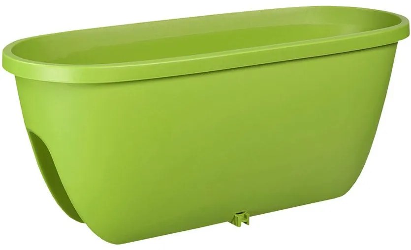 Truhlík na zábradlie plast zelený 60 cm Balconia