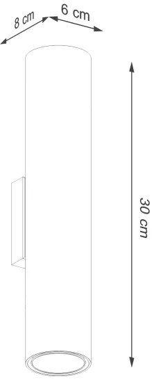 Sollux SL.1493 - Nástenné svietidlo LAGOS 2xGU10/10W/230V červená