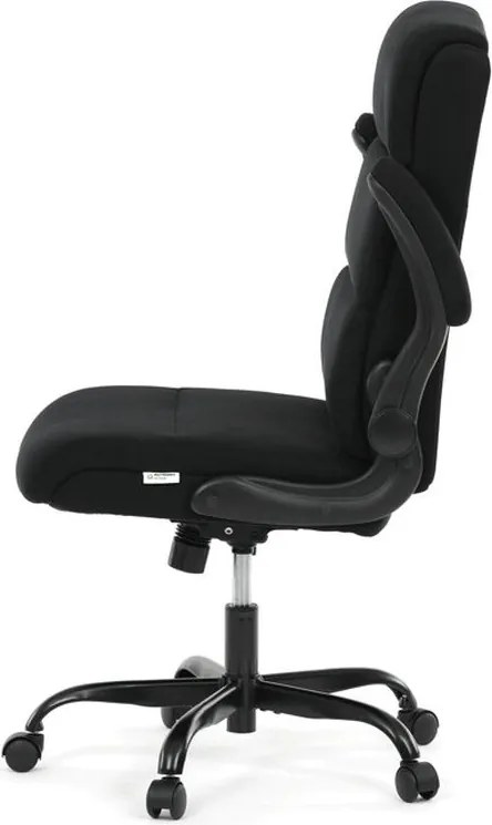 KA-K3104 BK, Komfortné kancelárske kreslo, čierna látka, čierny plast