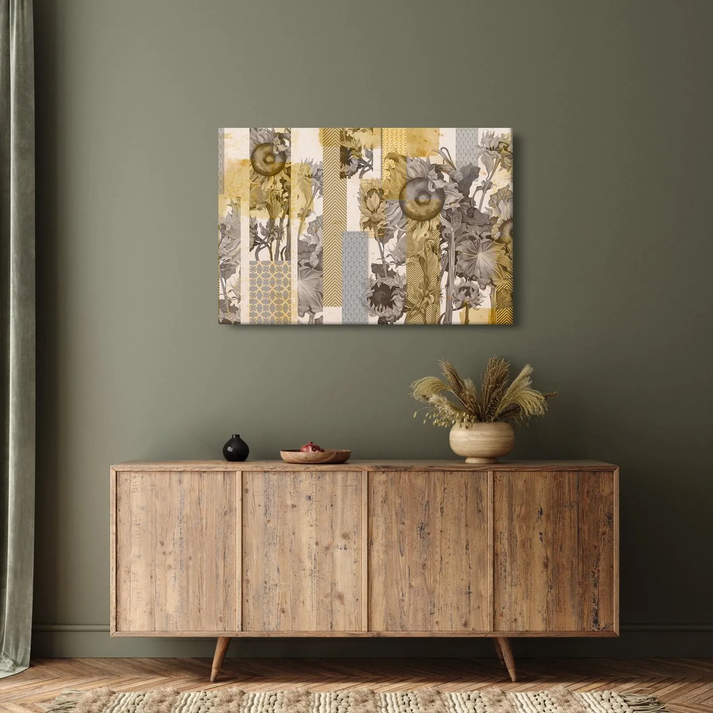 Obraz - Koláž so slnečnicami (90x60 cm)