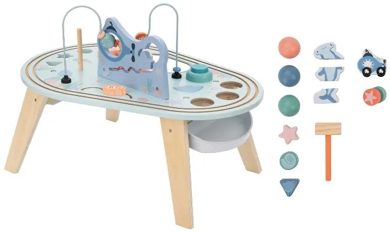 lupilu®  Drevená hračka na rozvoj motoriky (stôl na rozvoj motoriky)  (100395261)