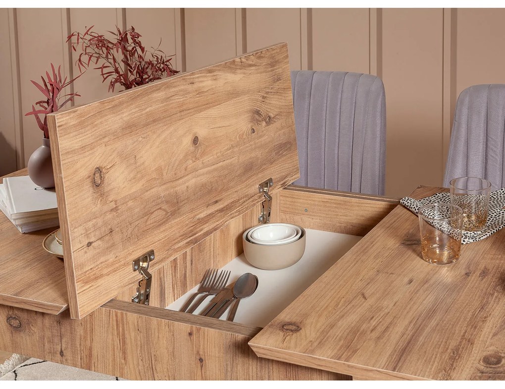 Jedálenský set Vina 5D borovica atlantská/šedá