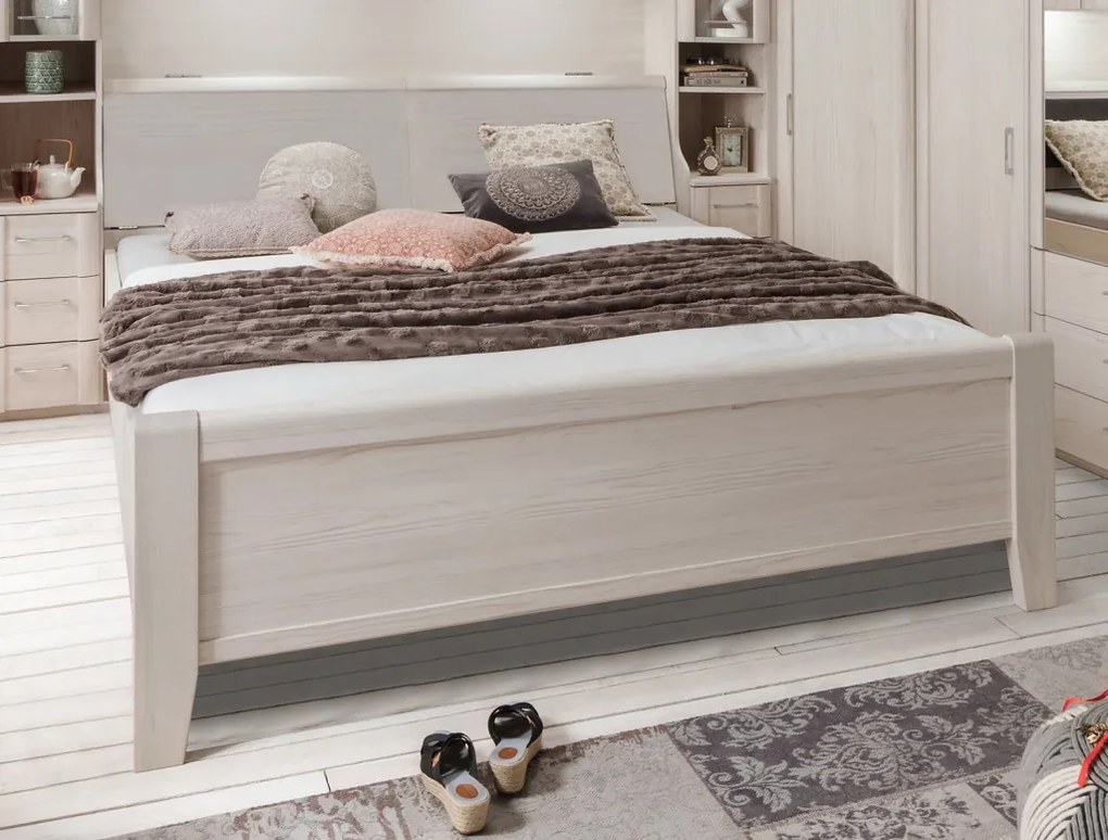 Posteľ s úložným priestorom Luxor 180x200 cm, polárny smrekovec