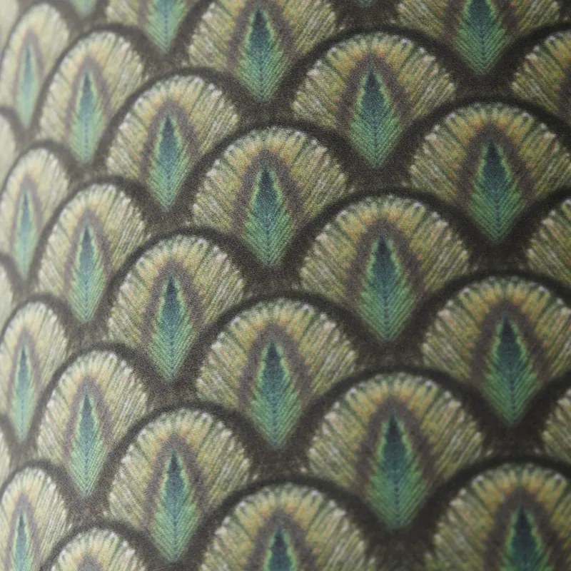 Zamatový tienidlo s dizajnom páva 40/40/40 zlatý interiér