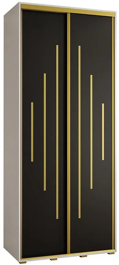 Skriňa 45 Canaris 12 100 biela/čierna/gold