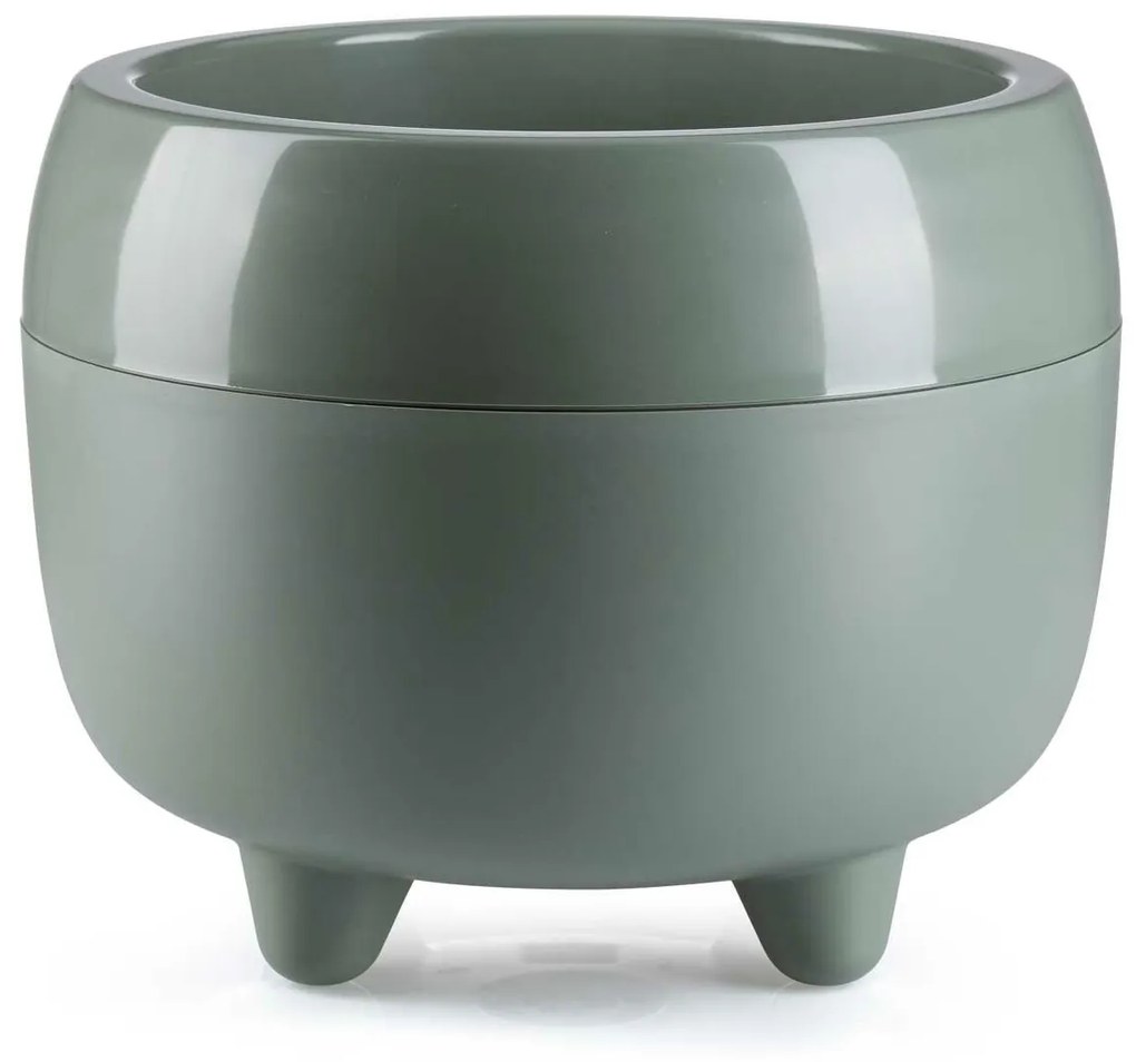 PLASTOVÝ KVETINÁČ BOTANICA 30X24 CM ZELENÁ