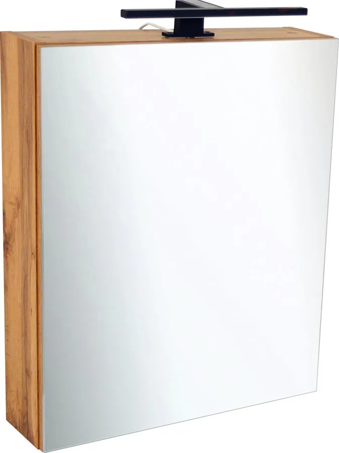 Comodo Zrkadlová skrinka Ideal OW 50 ZS LED-B s osvetlením Any LED 30 B, čierna