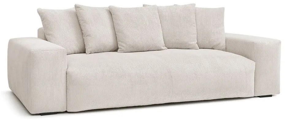 Krémová menčestrová pohovka 280 cm Voltaire – Bobochic Paris