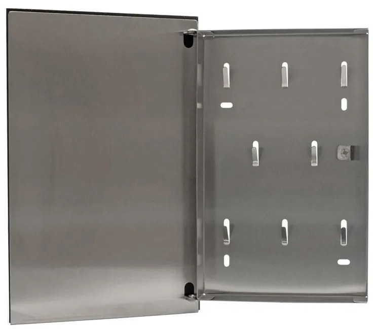 Skrinka na kľúče KEY GLASS, na 8 kľúčov, čierna