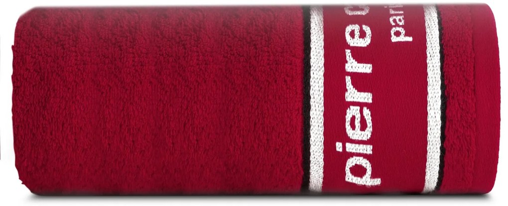 BAVLNENÝ UTERÁK PIERRE CARDIN KARL 50X90 CM ČERVENÁ