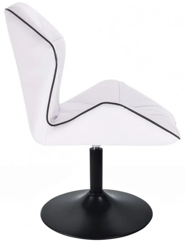 LuxuryForm DESIGN Stolička MILANO MAX na čiernom tanieri - biela