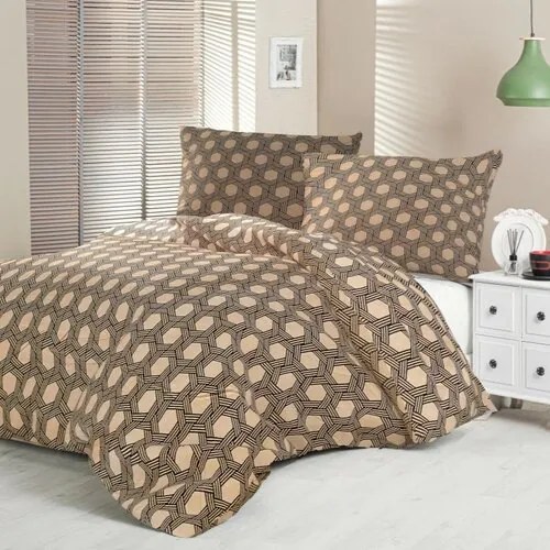 Kvalitex Saténové obliečky Luxury Collection Carero béžová, 140 x 200 cm, 70 x 90 cm, 140 x 200 cm, 70 x 90 cm