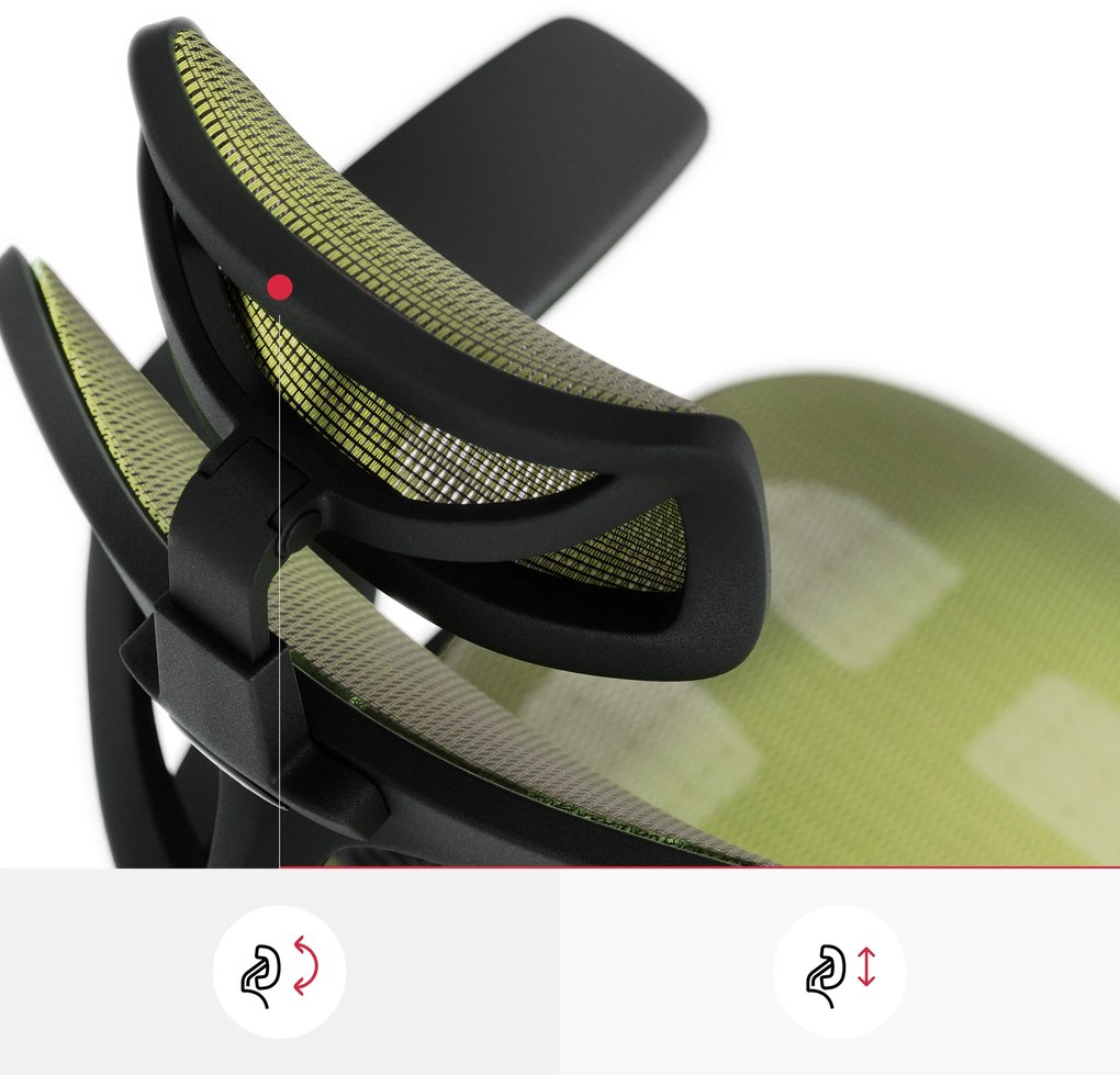 Ergonomické kreslo Diablo V-Basic, čierno-zelené