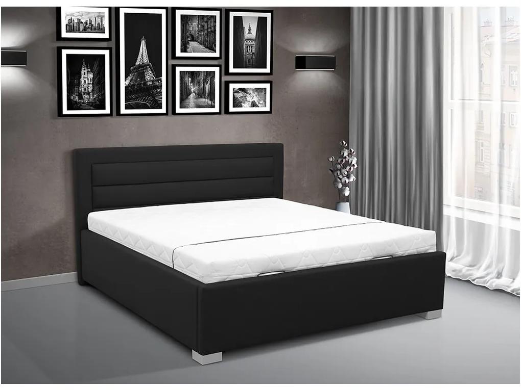 Čalúnená posteľ s elektrickým otváraním úložného priestoru IKARUS 140 Farba: eko sivá