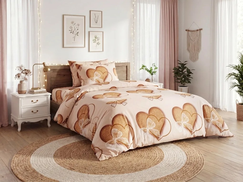 Obliečky z mikrovlákna HEART NEST vzorované Rozmer obliečky: 70 x 80 cm | 140 x 200 cm
