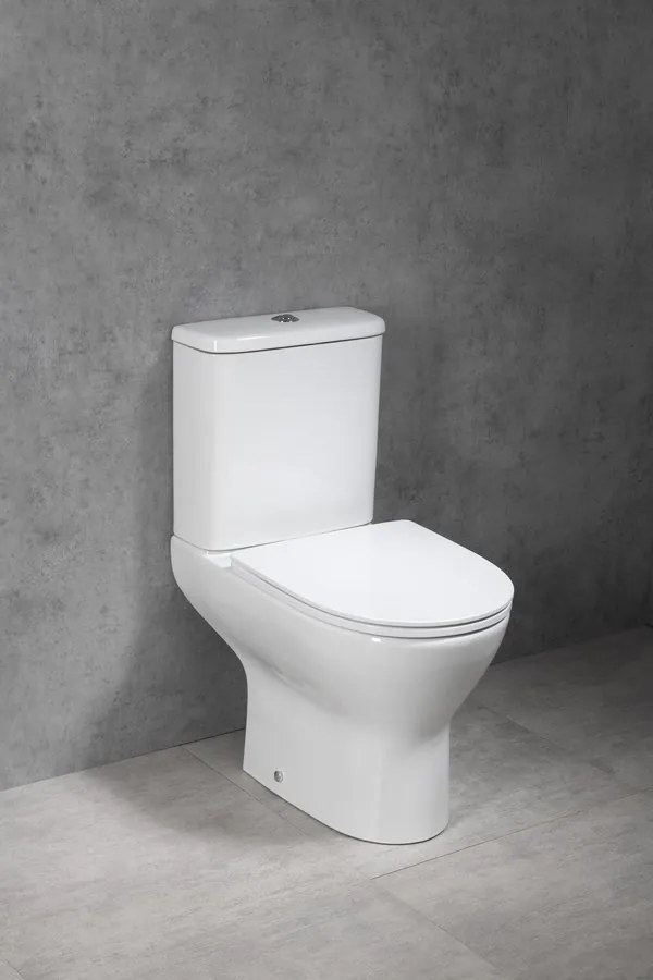 Bruckner Bruckner, DARIO RIMLESS WC kombi misa s nádržkou, spodný/zadný odpad, biela, 201.431.4