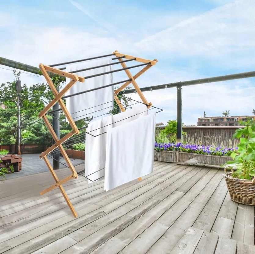 Erga Aurora Plus, vešiak na sušenie bielizne 69x49,5x97 cm na postavenie, hnedá-čierna, ERG-SEP-1265SUAURPLUD