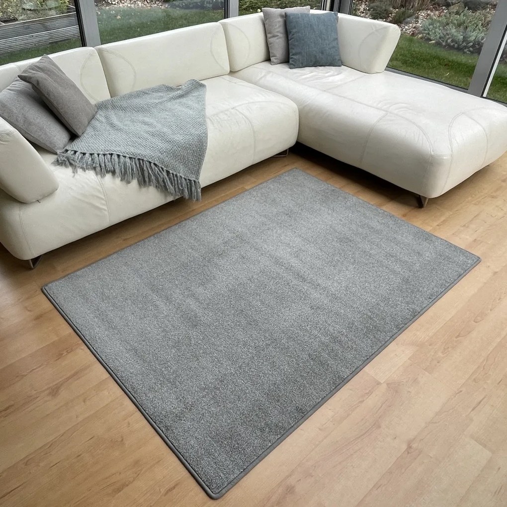 Vopi, Kusový koberec Messina šedá, 140x200, šedá, obývacia izba