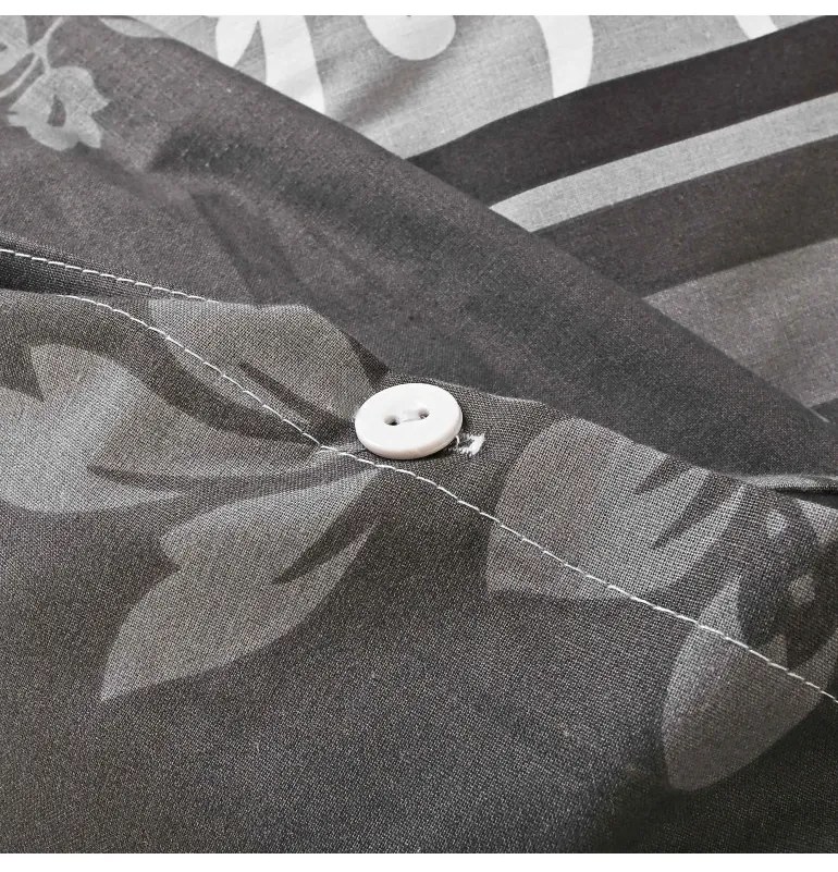 Obliečky bavlnené Natura sivé EMI, Štandardný set jednolôžko obsahuje 1x 140x200 + 1x 70x90