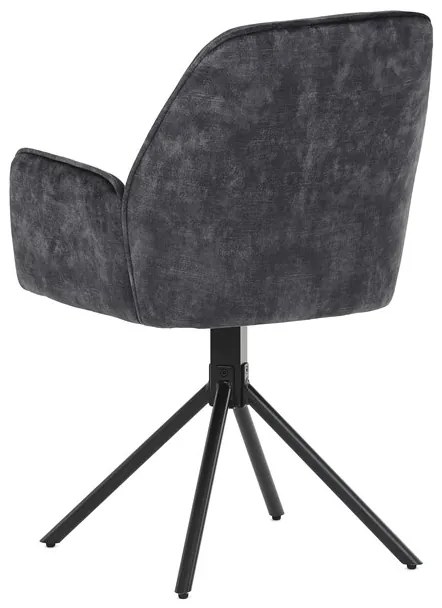 Autronic BONTEC Jedálenská stolička, čierna, zamatová látka, HC-511 BK4 Farba: Čierna