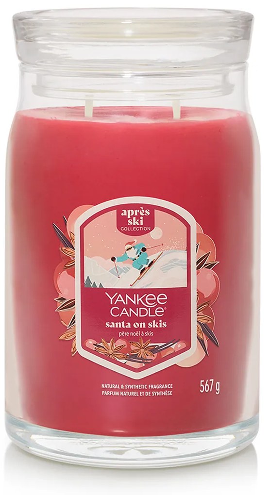 Yankee Candle Vonná sviečka veľká Signature Santa On Skis, 567 g, L