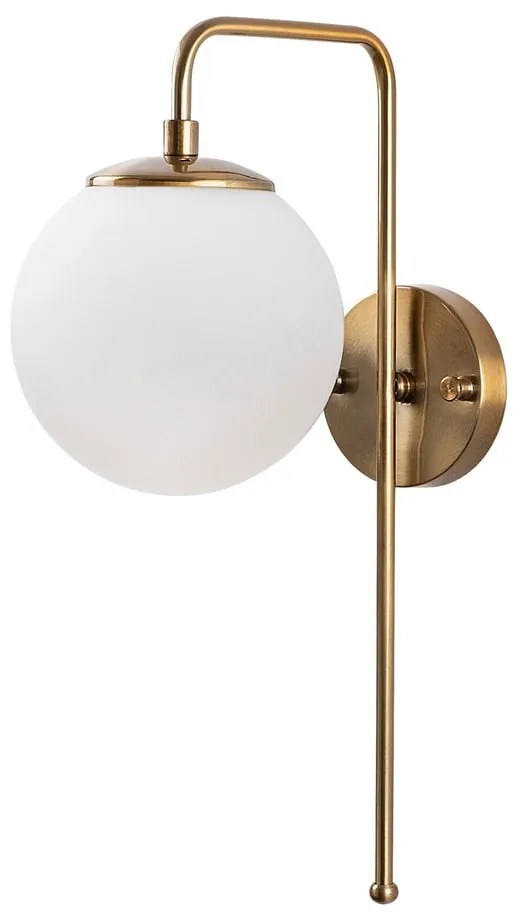 Biele/v mosadznej farbe nástenné svietidlo Viran – Opviq lights