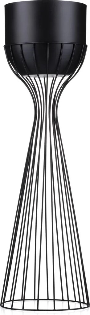KOVOVÝ KVETINÁČ SO STOJANOM GLAM 68X20 CM ČIERNA