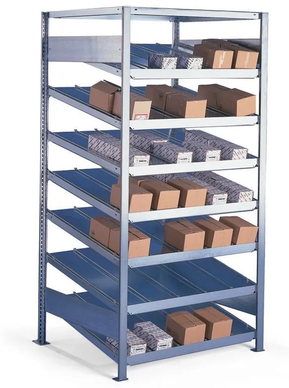 META Regál so šikmými policami, 120 kg, 2000 x 1000 x 500 mm, základný
