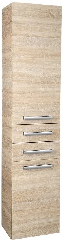 Aqualine Aqualine, VEGA Skrinka vysoká s košom 40x184x31cm, dub platin, VG980