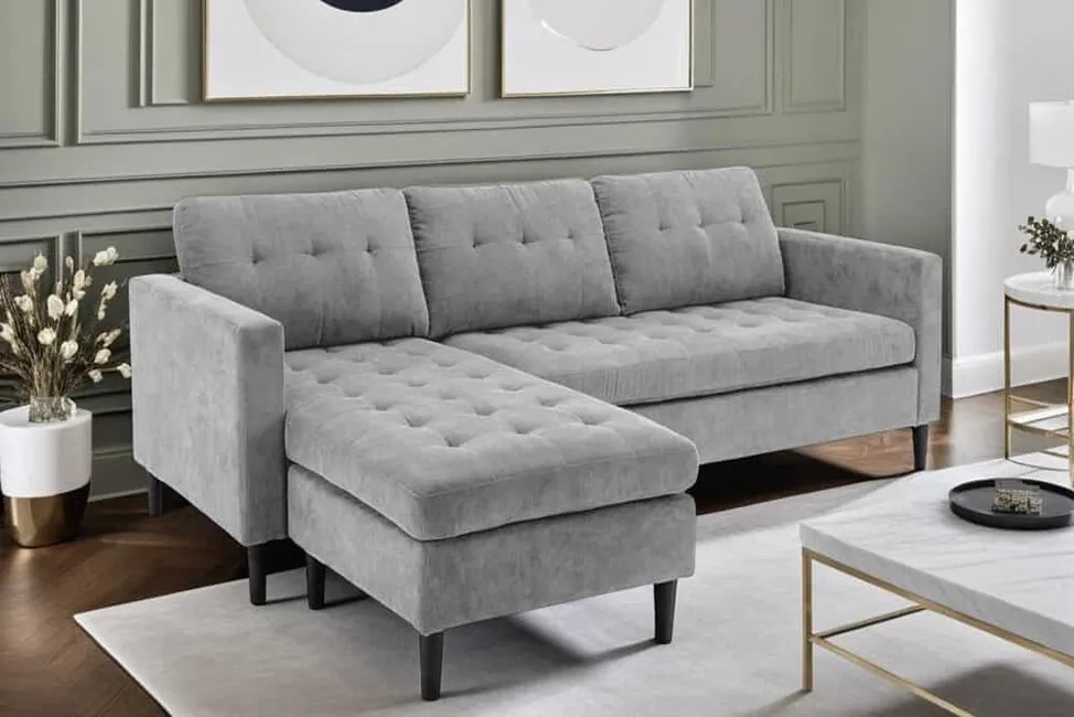 Rohová sedacia súprava Stockholm šedá menčester 220cm