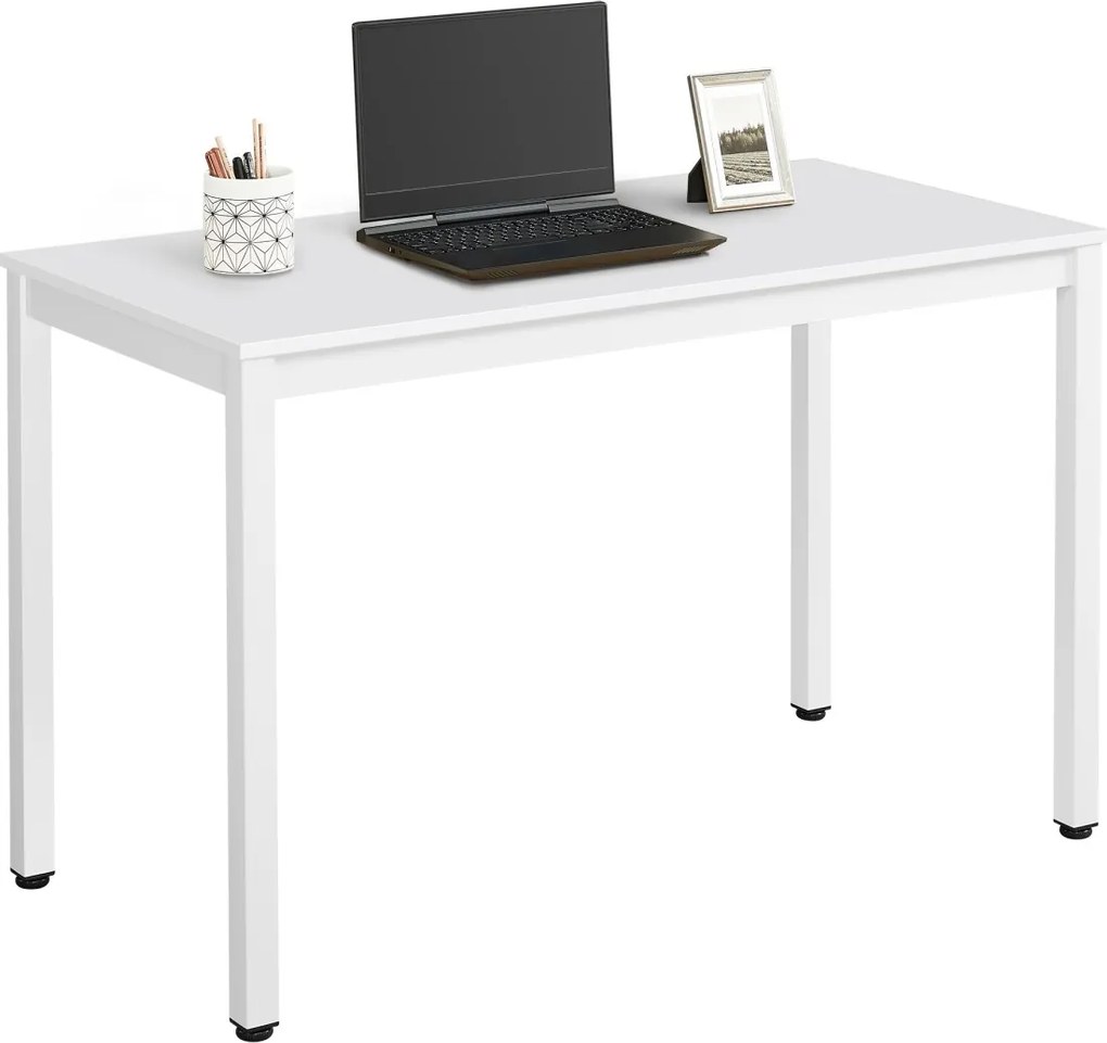 Biely jedálenský stôl s bielou doskou TESSA 120x60 cm