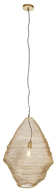 Orientálna závesná lampa zlatá 60 cm - Nidum