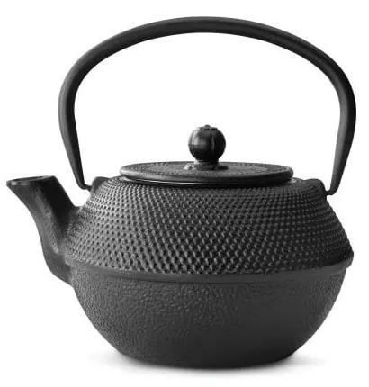 Čierna liatinová kanvica so sitkom na sypaný čaj Bredemeijer Jang, 1,2 l