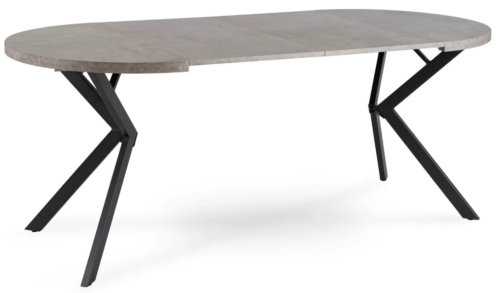 PROXIMA.store - Okrúhly rozkladací stôl LUGO FARBA: dub, FARBA NÔH: čierna