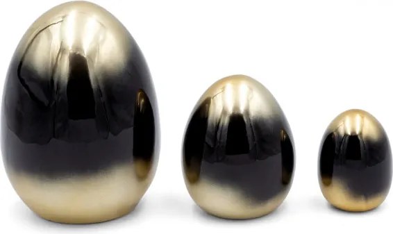 Veľkonočná dekorácia FIG 199 L čierna / zlatá (2 ks)