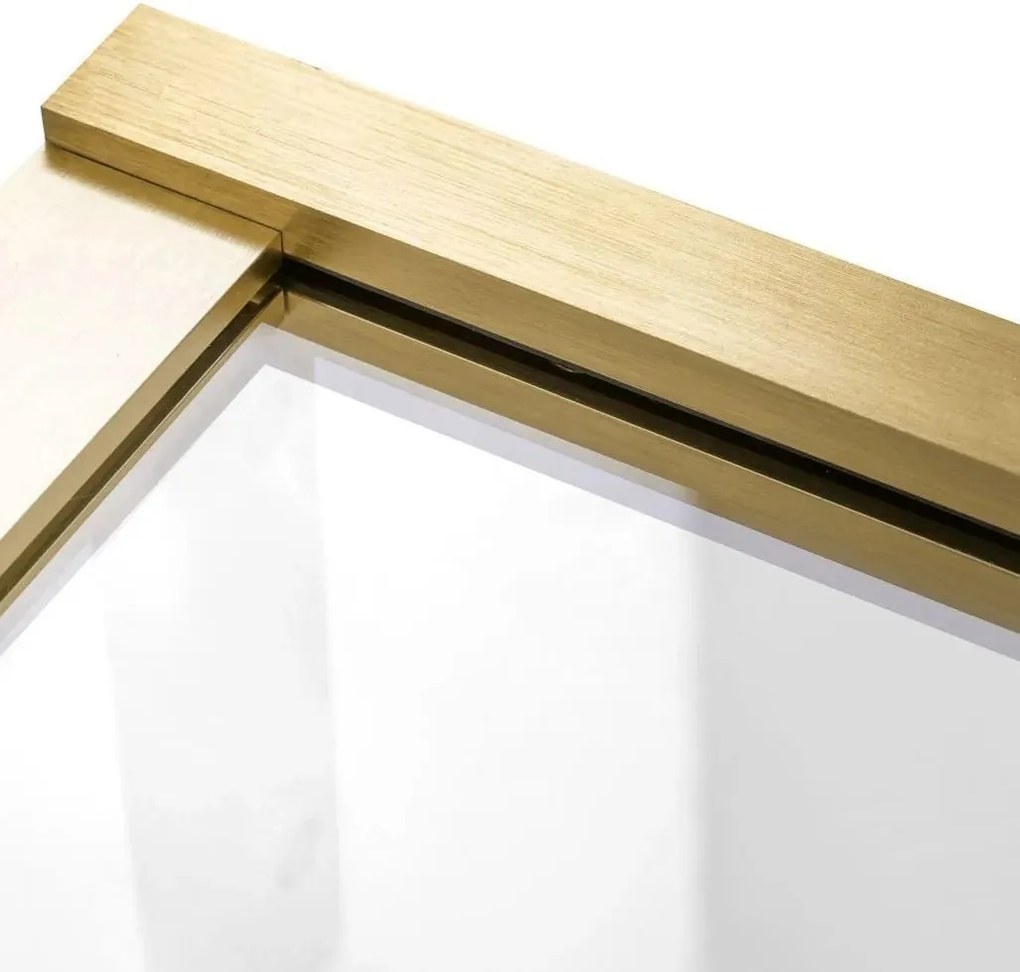 Vaňová zástena REA ELEGANT 70 cm, zlatá kartáčovaná/transparent