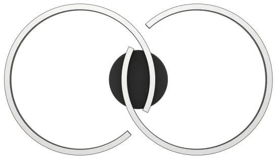 Eglo 900955-LED RGBW Stmievateľné stropné svietidlo AMANDOLO 19,5W/230V čierna + DO