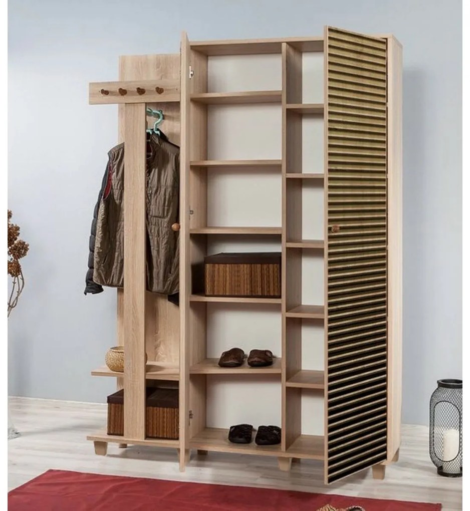 Vešiak so skriňou Garmanto Sonoma Oak Double