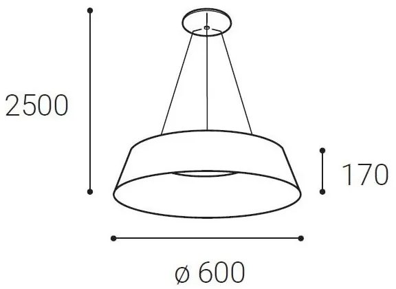 LED2 - LED Luster na lanku KATY LED/60W/230V 3000/4000K biela