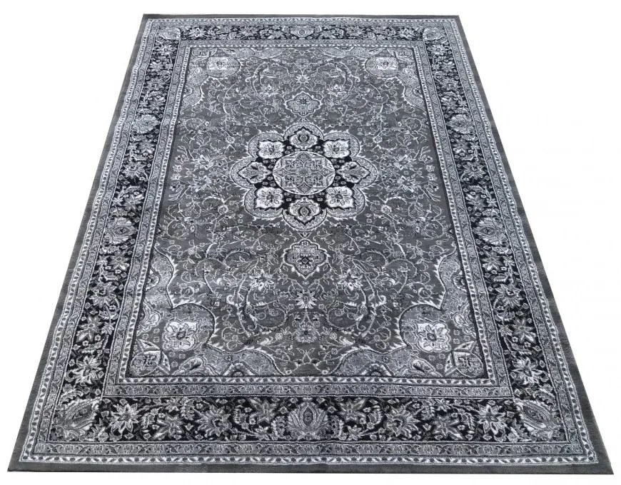 Sivý koberec s ornamentmi mandala Šírka: 200 cm | Dĺžka: 300 cm