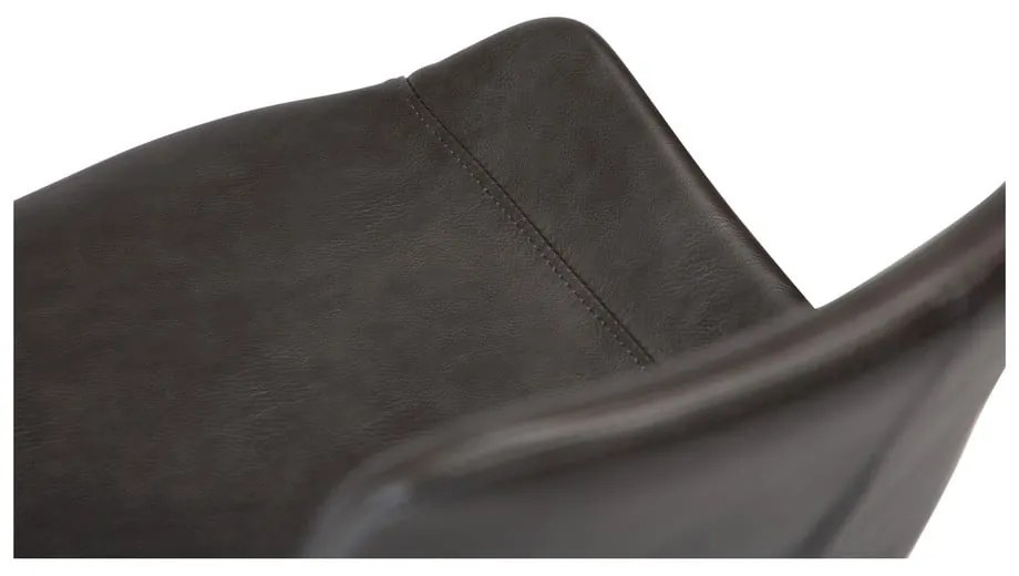 Sivá jedálenská stolička z imitácie kože DAN–FORM Denmark Hype