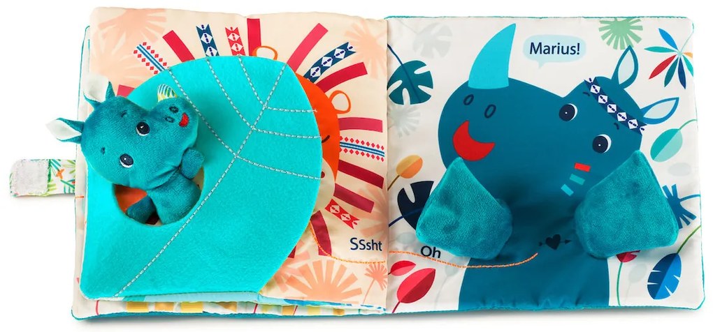 Lilliputiens - nosorožec Marius hľadá tatka - textilná knižka