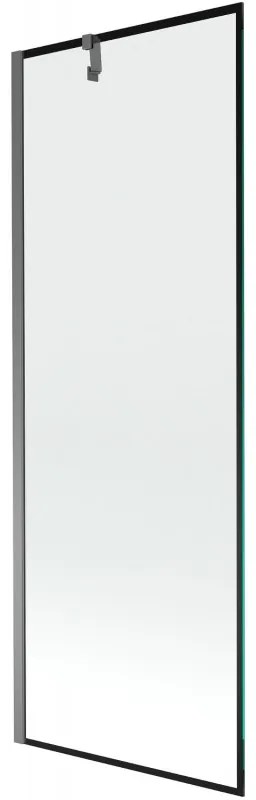 Mexen Next, 1-krídlová vaňová zástena 70 x 150 cm, 6mm číre sklo - čierny vzor, grafitová, 895-070-000-00-70-95
